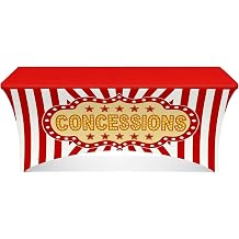 Carnival Circus Concession Stand Tablecloth Decorations 6ft