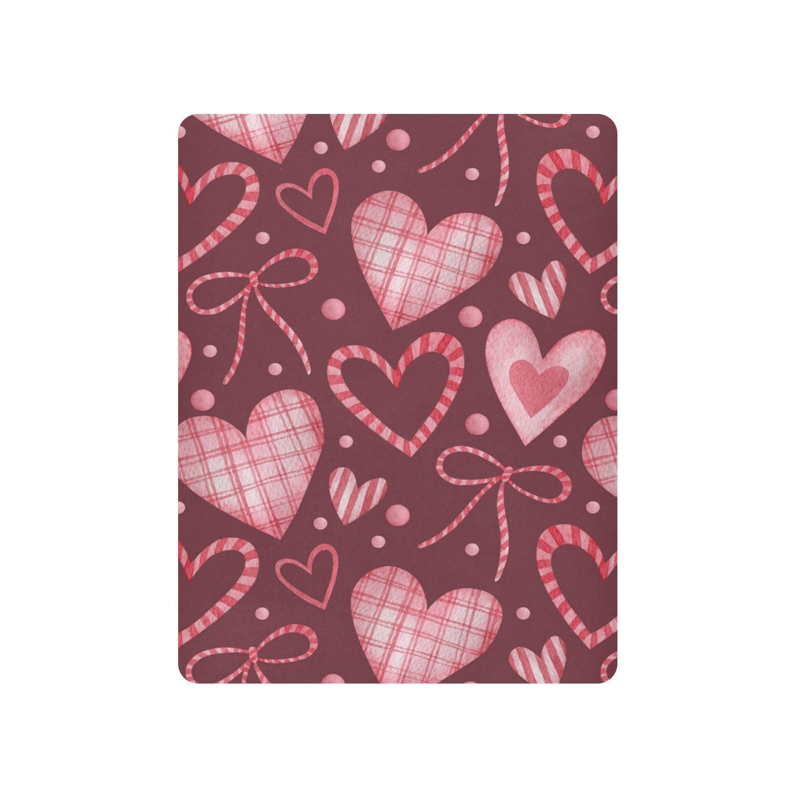 Moudou Valentine's Day Love Heart Playard Sheet for Boy Girls, Soft Breathable Fitted Toddler Sheet for Standard Playard Bed Mattress, 39 x 27 x 5 Inch