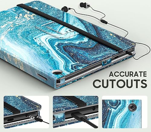 Image of MoKo Case Fits All-New Amazon Kindle Fire HD 10 & 10 Plus Tablet (13th /11th Generation, 2023 /2021 Release) 10.1 inch - Slim Folding Stand Cover with Auto Wake /Sleep, Gilding Texture