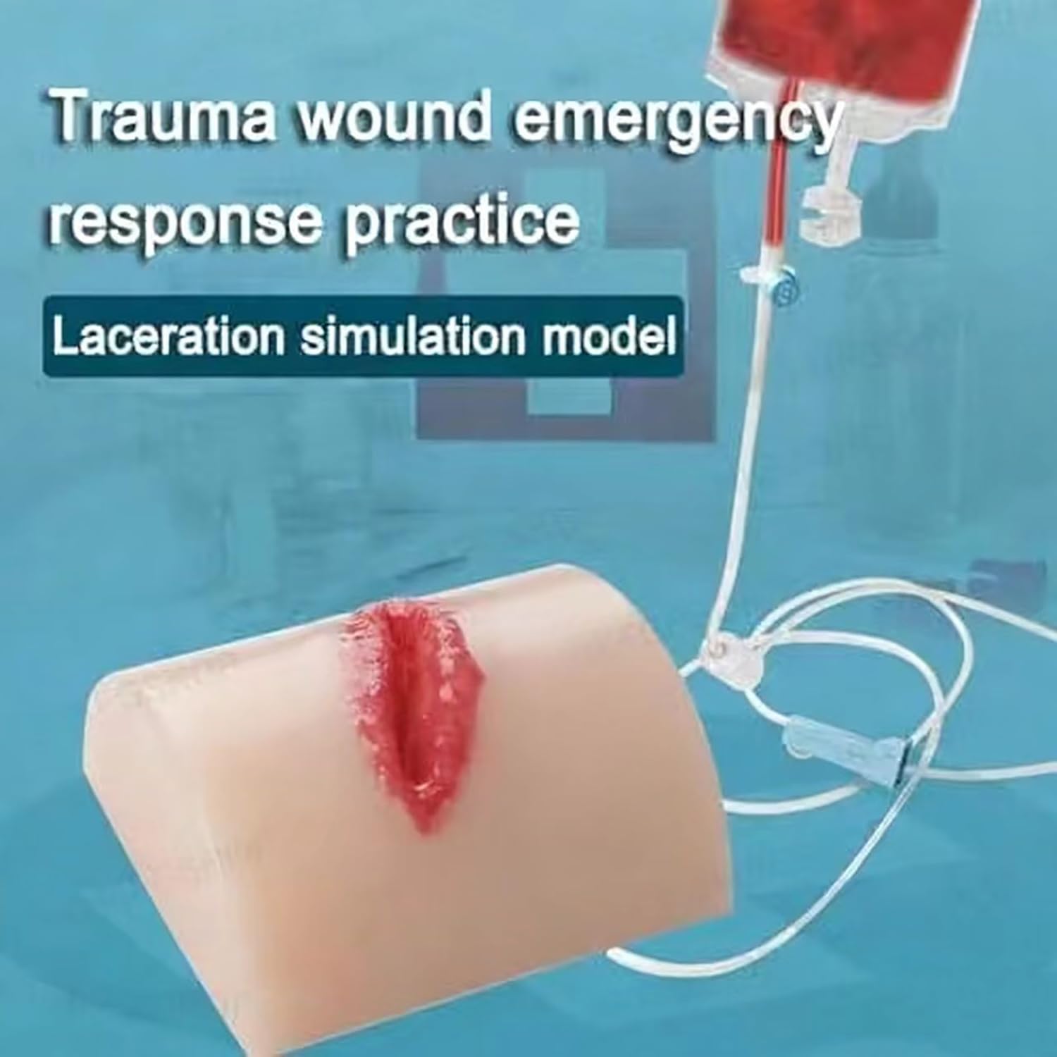 Modelo de entrenamiento de heridas para simulación de laceración, silicona elástica suave para el cuidado de heridas y práctica de vendaje, ideal para enseñanza en el aula y respuesta de emergencia