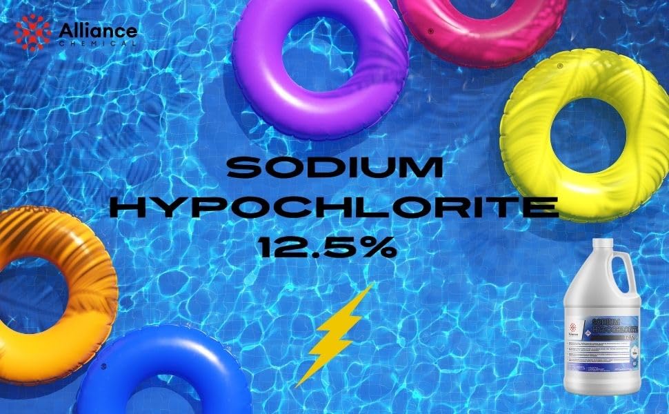 Image of Alliance Chemical Sodium Hypochlorite 12.5% Solution - 2 Quarts - High Purity for Pool Cleaning and Water Treatment
