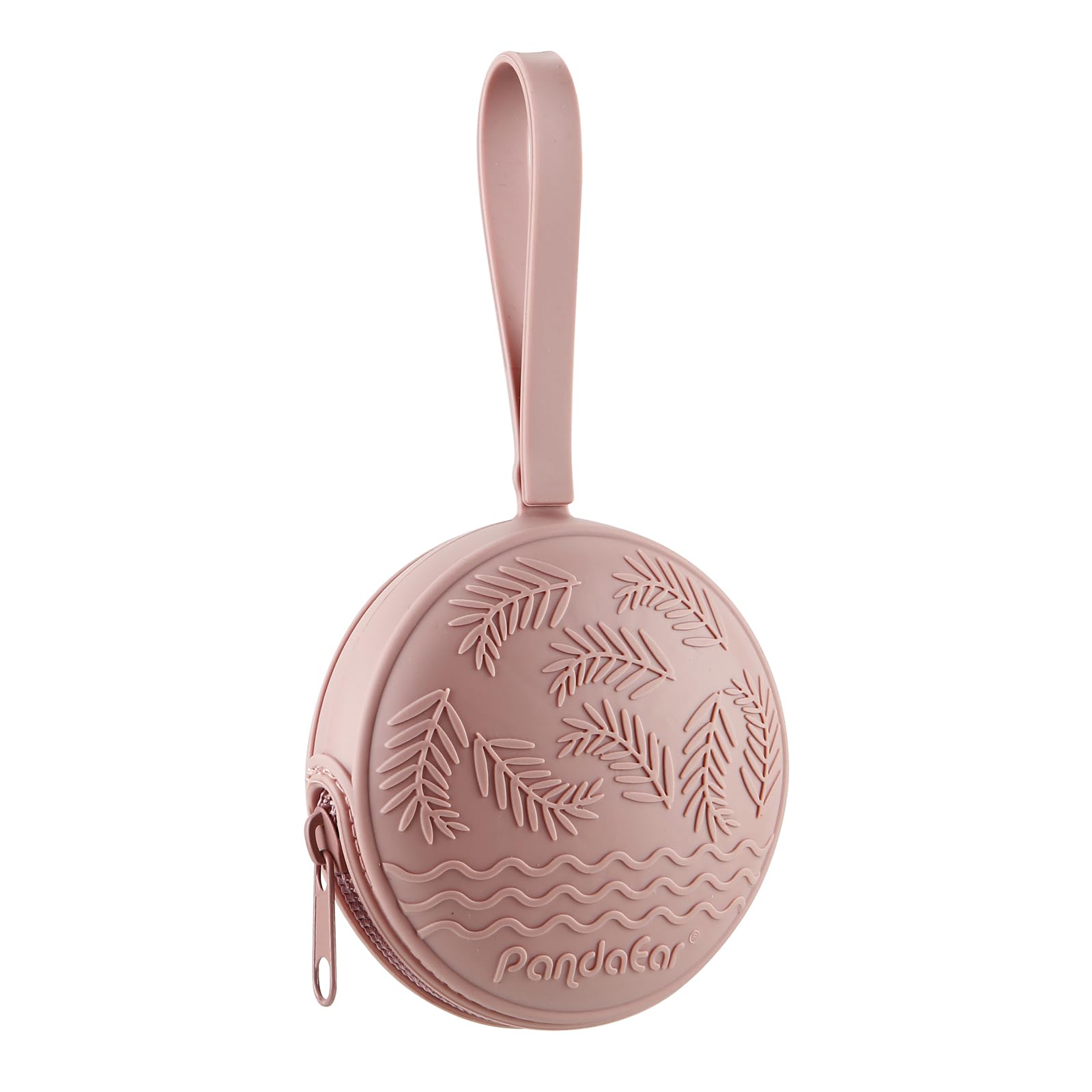 PandaEar Étui Porte-Sucette en Silicone Pack de 3 Pochette Rangement Bébé Rose