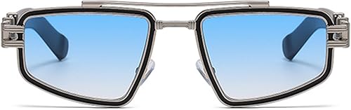 Miniatura 2 de bullabulling Gafas de sol retro de doble viga para hombre, gafas de sol de moda para mujer, protección