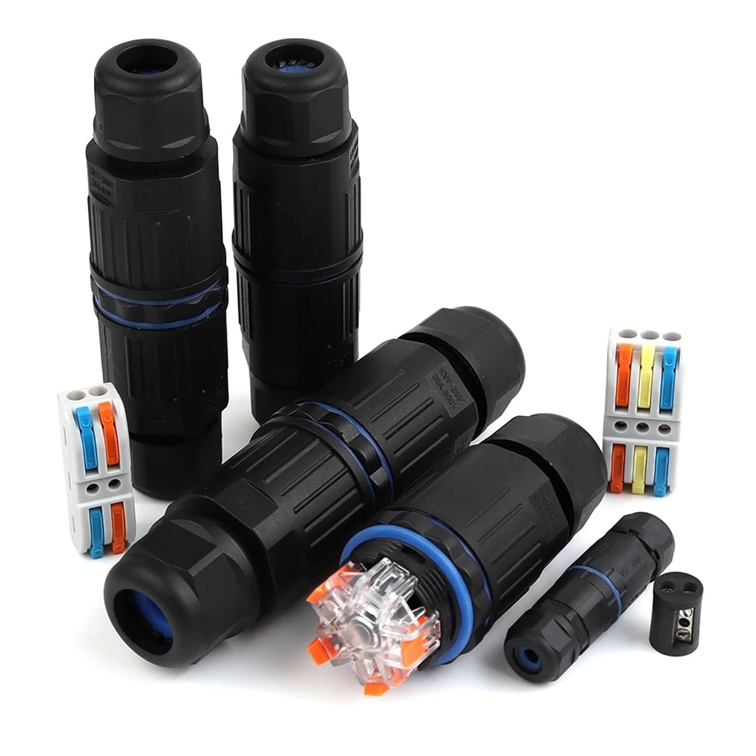 IP68 I Shape Cable Connector 2/3/4/5 Pin KVSF-15 Electrical Terminals Adapter Quick Screw Terminal Block 1Pcs(KVF-2003-2Pin)