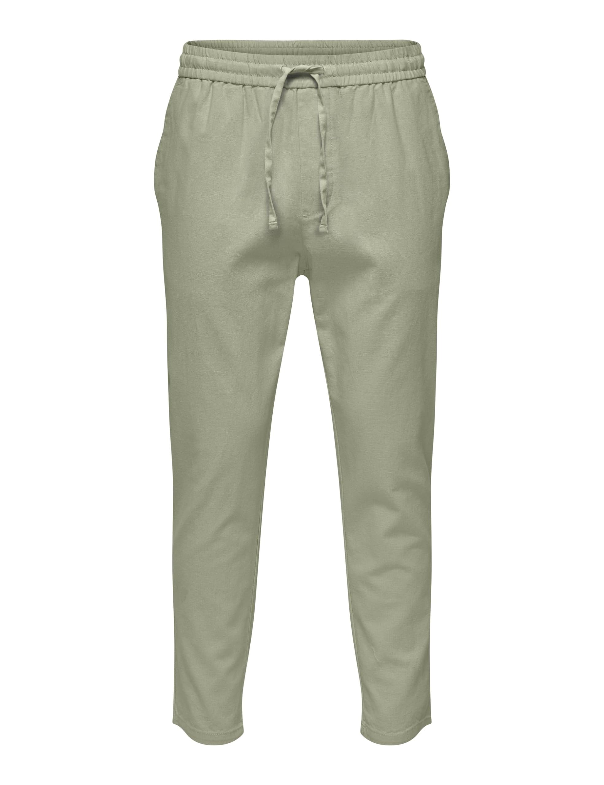Only & Sons Male Jogginghose ONSLINUS Verjüngt Leinen Jogginghose