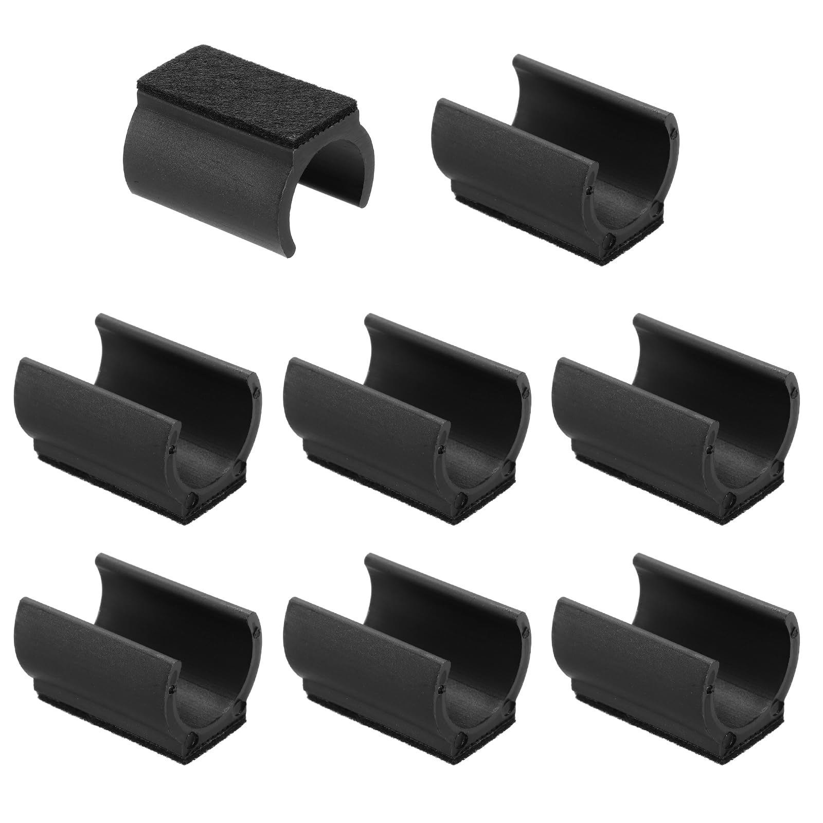 PATIKIL 8pcs Rectangle Chair Leg Cover with Felt Pad, 25mm Slide Smoothly No Scratches No Noise Furniture Feet Hardwood Protectors Tips Floor Glides Tubing Caps for Office,Black Black — image 1
