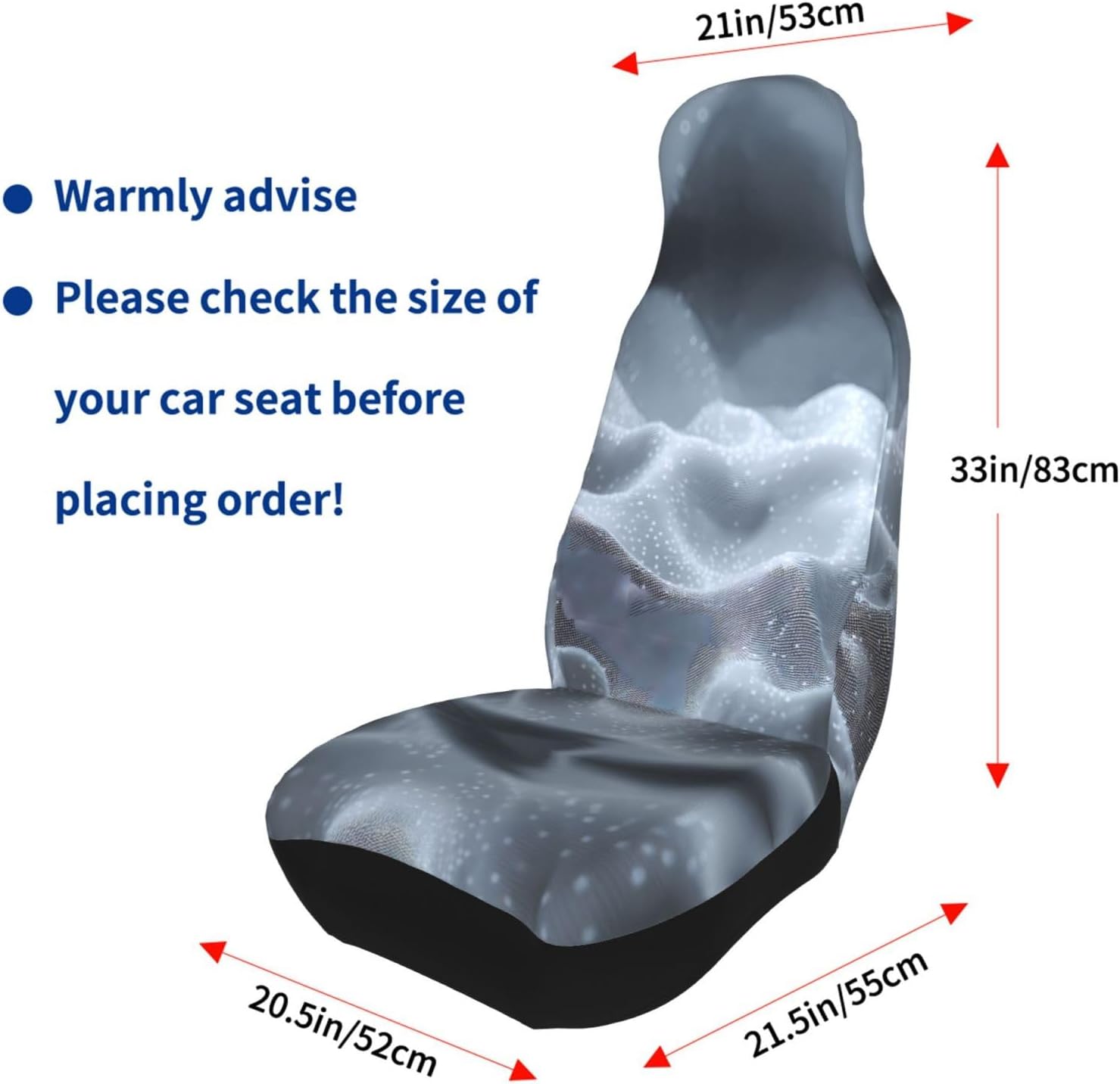 Universal Art Form Mountains Printed car seat Covers are Suitable for Most Seats in Trucks, Vans, and Other Similar Vehicles.