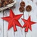 Aneco 2 Pack Glittered Christmas Tree Topper Star Treetop for Christmas Tree Decoration or Home Decor, Hard Plastic, 2 Size