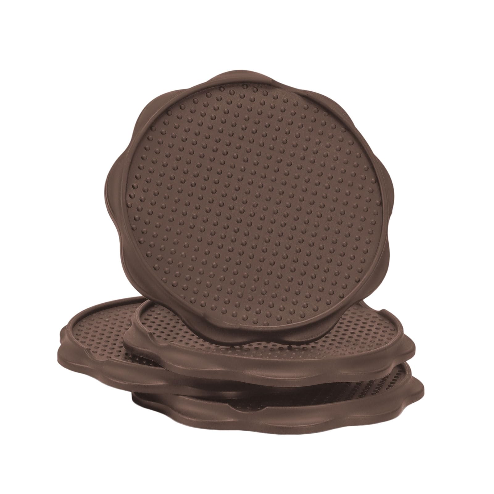 COBARYEN Furniture Pads for Camping Chairs Anti-Sinking Outdoor Furniture Cups Chair Leg Protectors for Sand, Lawn or Soft Ground (4, Brown, 5.35 in)