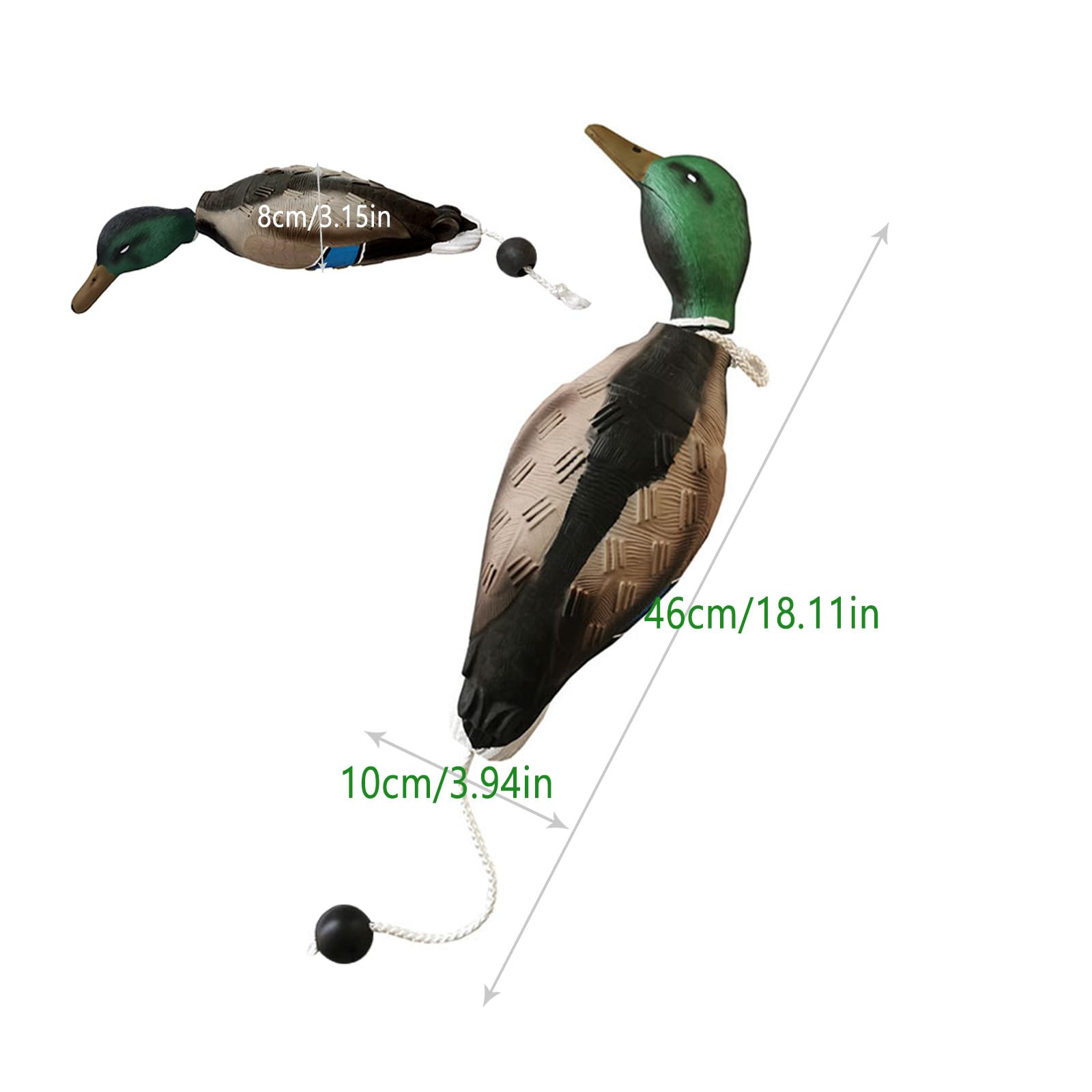 WideSmart Dog Training Duck Dummy,Dog & Field Puppy Training Dummies,Dog Retrieval Training Toys Bird Dummy Mallard Mimics Duck Bumper Toy for Puppies or Adult Hunting Dogs - Image 2