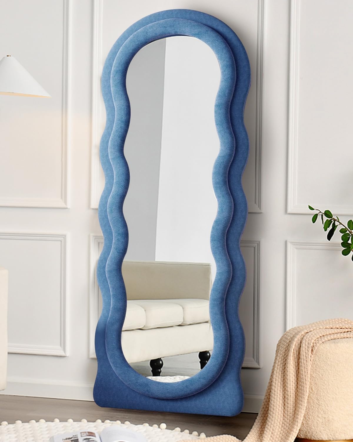 DYNWELL Full Length Mirror, Floor Mirror with Stand, Baby