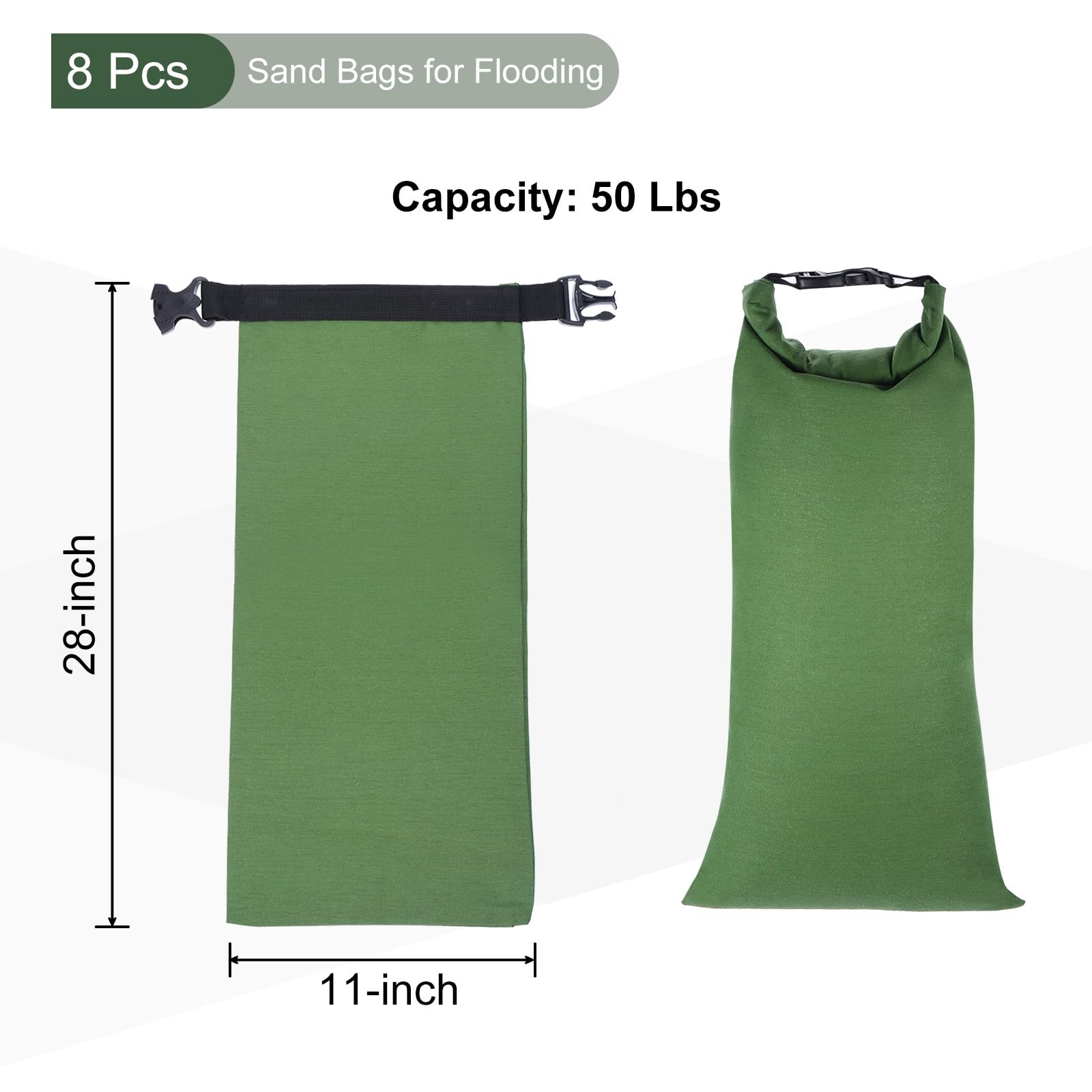 YOKIVE 8 Pcs Flood Water Barrier Sandbags - Image 2
