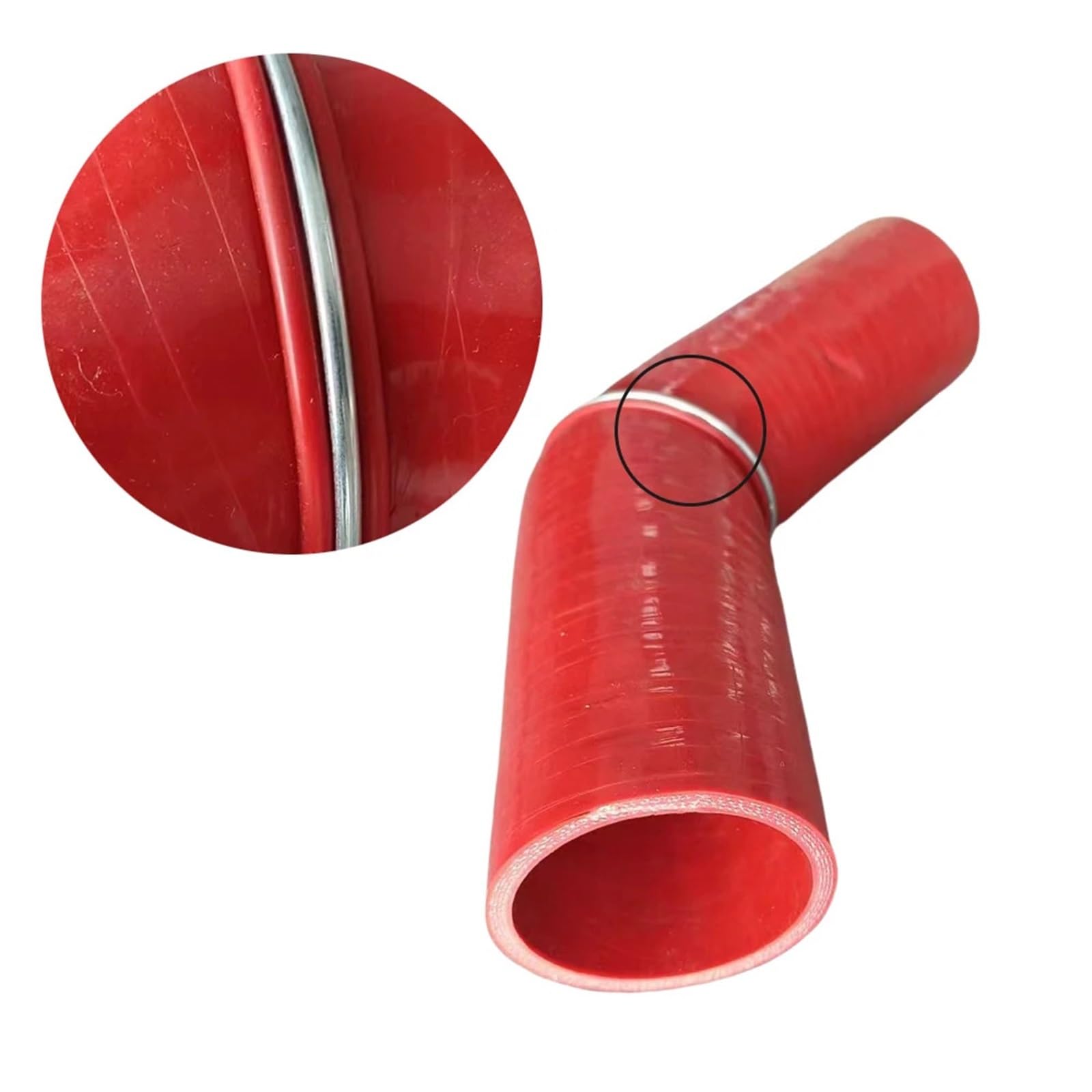 manguera gasolina Conector de manguera trenzada de silicona universal de 45° para intercooler de coche, turbo, tubo de admisión, diámetro interior de 16 mm a 150 mm Manguito Turbo(ID100-130mm)