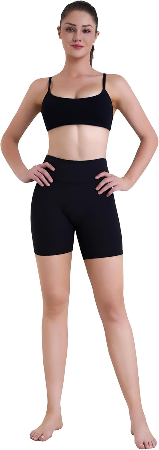 Sunzel Sustainable Butt Lifting Biker Shorts Women, High Waist No Front Seam Tummy Control Booty Scrunch Workout Yoga Shorts - Image 6