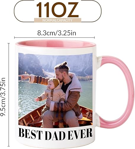 Miniatura 3 de Taza de café personalizada  Taza personalizada con nombre y logotipo con texto fotográfico, taza personalizada de 11 onzas en ambos lados, regalos