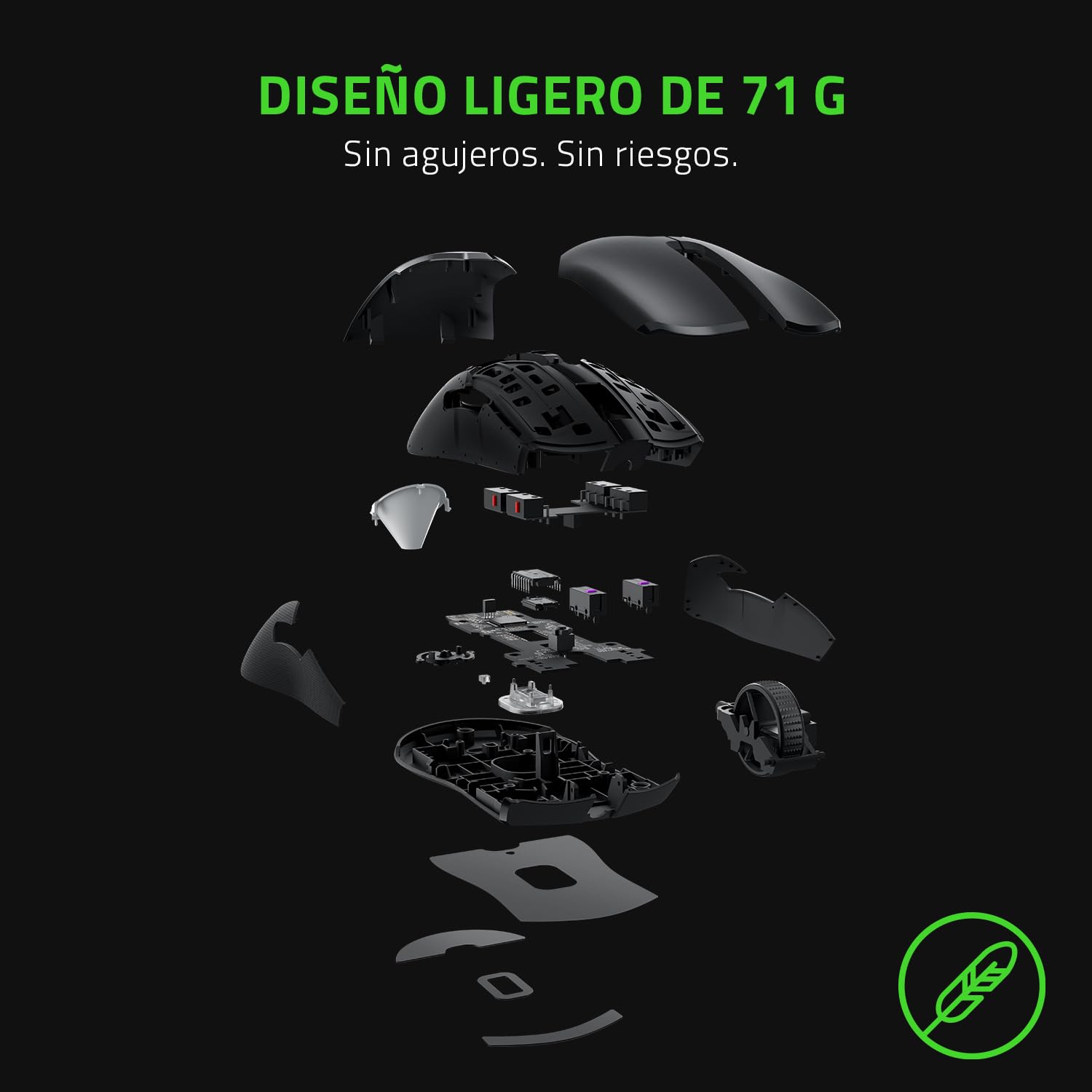 Razer Viper 8K Hz - Ratón Gaming (Ambidiestro con tecnología HyperPolling de 8.000 Hz, enfoque óptico y sensor con 20K DPI, interruptores de mouse ópticos, 71 g de luz) Negro