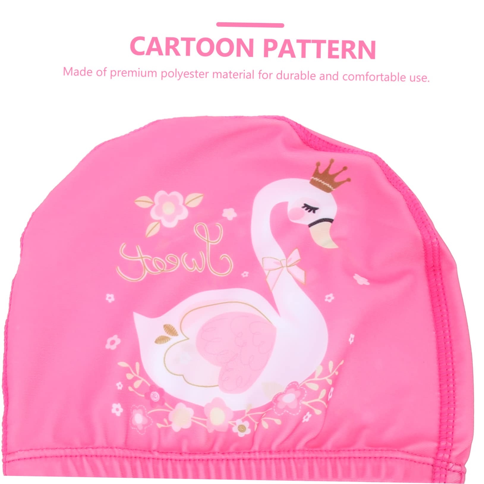 POPETPOP Gorro De Natación Sombrero De Sombrero De Natación Gorro De Baño Mujer Pelo Largo Cubre Orejas para Nadar Gorros De Ducha para Gorras Rosa Poliéster