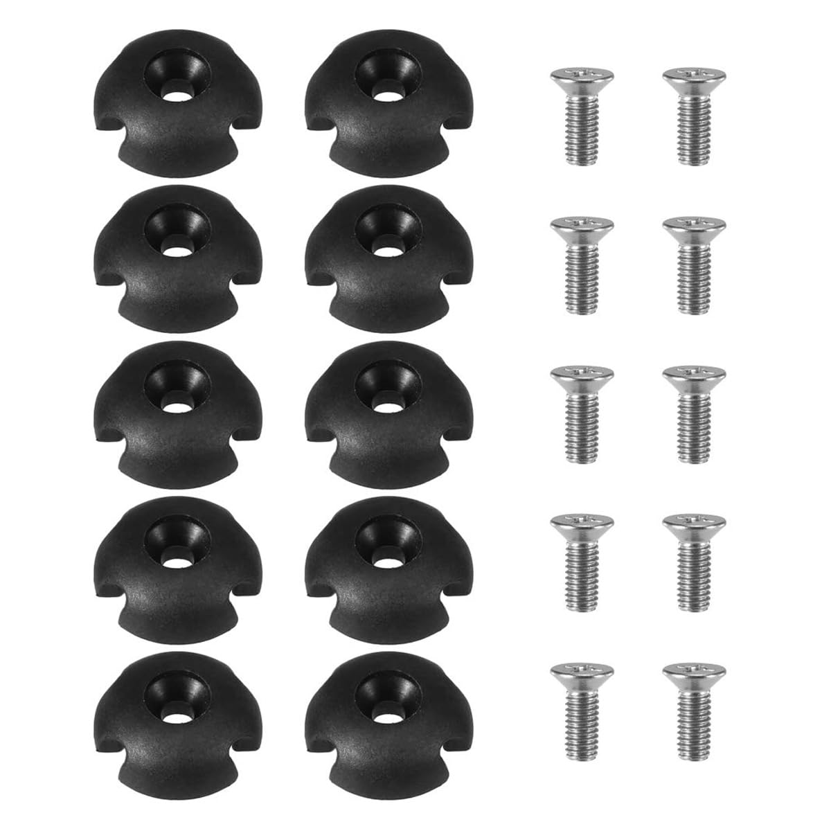 Huba Deck Line Guide Slotted Round Accessories for Kayak Canoe Boats Pack Of 10