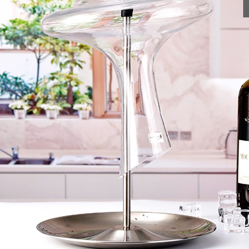 Alipis Decanter Pratico in per Essiccazione Inossidabile Acciaio Vassoio Antigoccia, Design Semplice Mantenere Asciutto Vino Casa