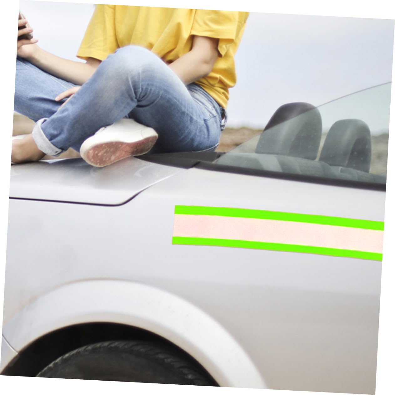 OUNONA 1Roll Reflective Fabric Fluorescent Safety Webbing for Clothing High Visibility Reflective Tape for Vests Backpacks and Pet Gear for Night Use and Emergency