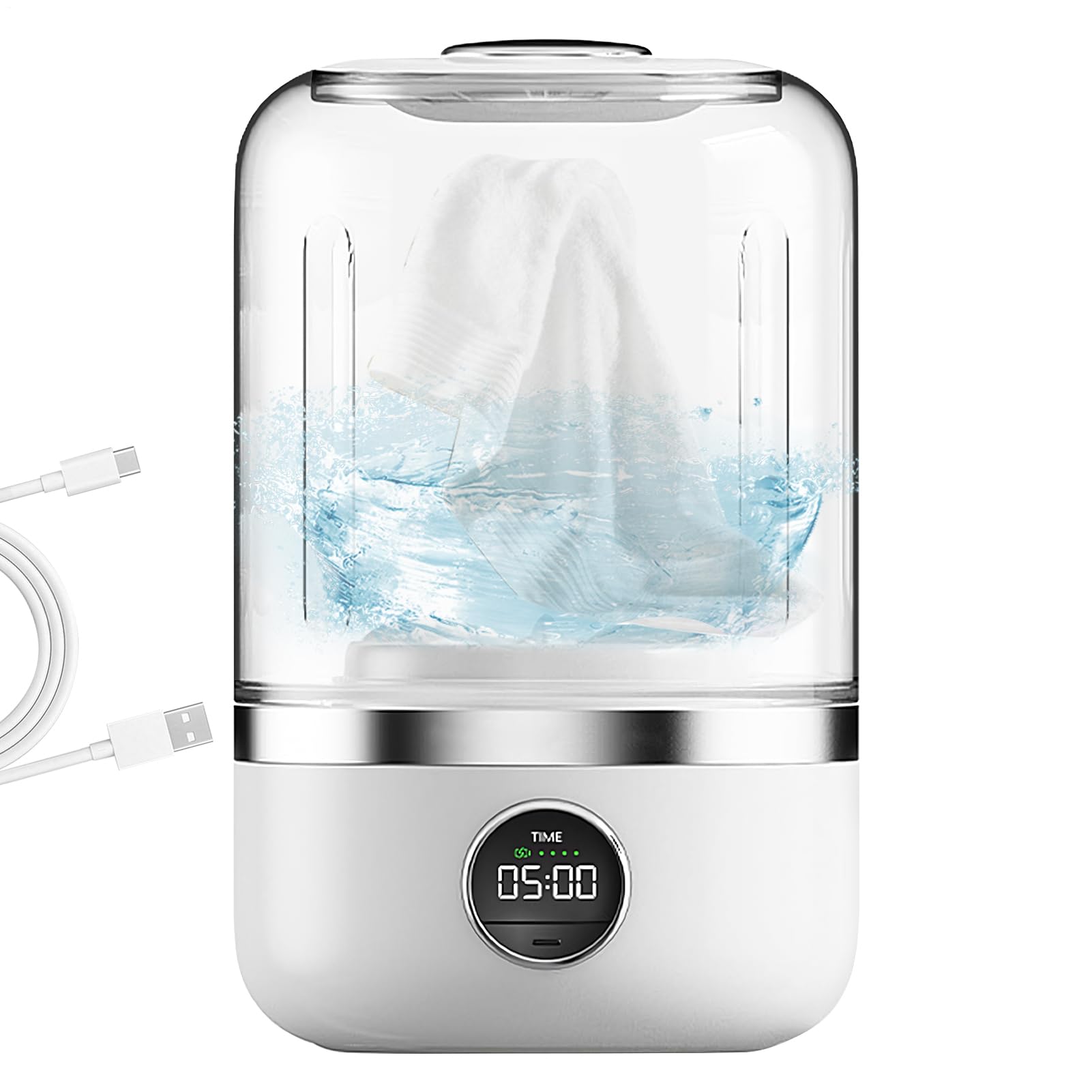 Ylnailky Lavadora Portátil | Máquina de Lavado para Camping | Lavadora Silenciosa Para Residencia Universitaria Y Ropa Interior Pequeña Con Múltiples Modos