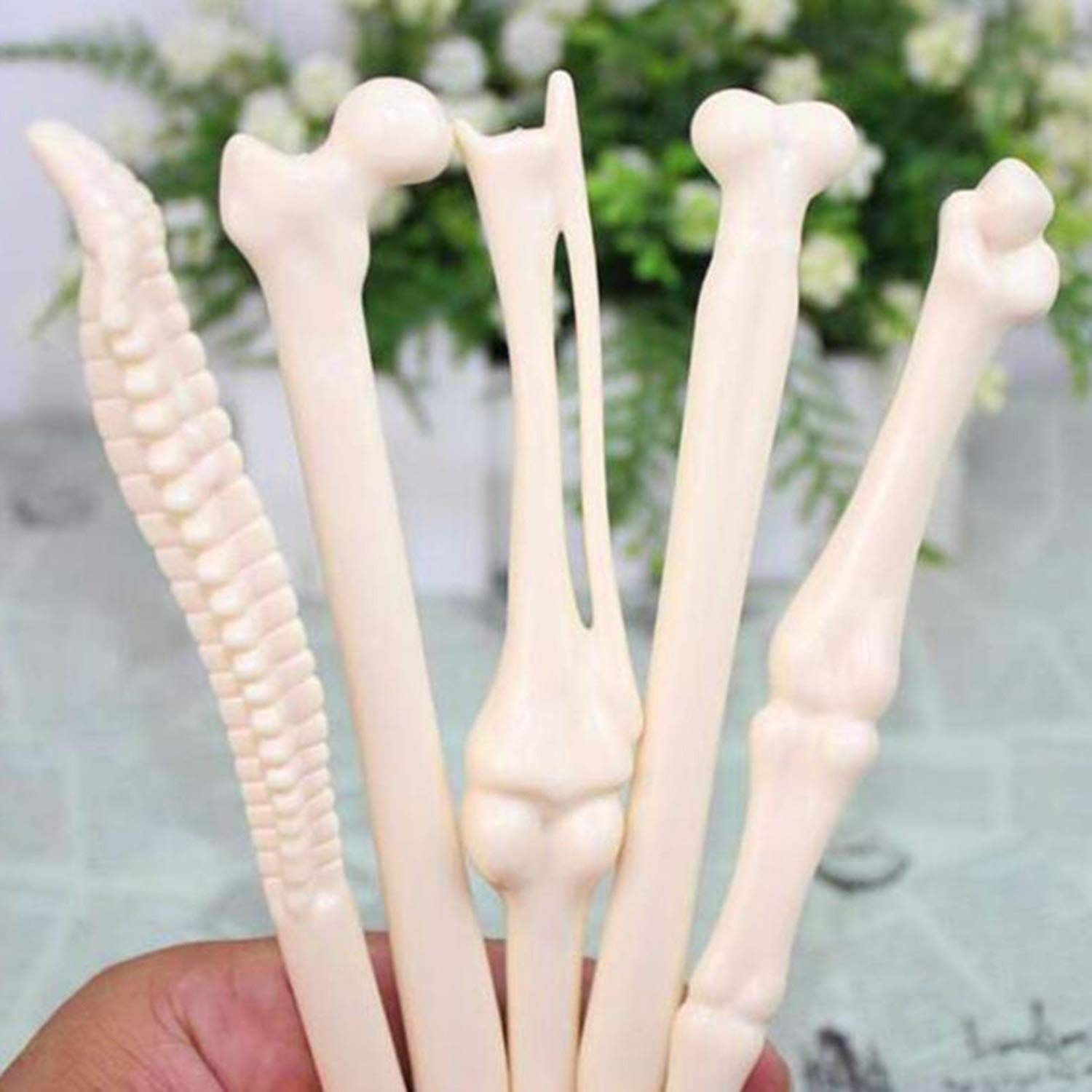 Torribaly 25 Stück Knochen-Kugelschreiber Set - Lustige Stifte In Skelett-Form