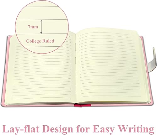 Miniatura 4 de DWIYITTN Cuaderno pequeño, diario de 288 páginas rayadas de 7.5 x 5.3 pulgadas con bolígrafo delgado de diamante de cristal para mujeres para