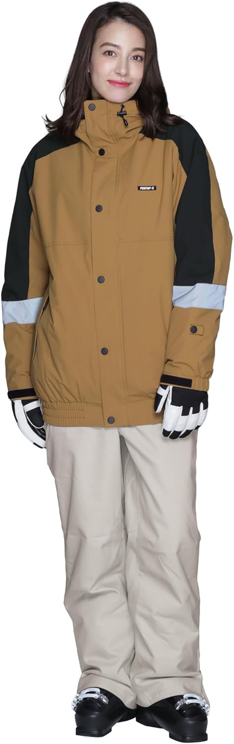 PONTAPES　ポンタペス　スノーボードウェア上下セット　チェック柄　L ポンタぺス スノーボードウェア スノーウェア 上下セット レディース