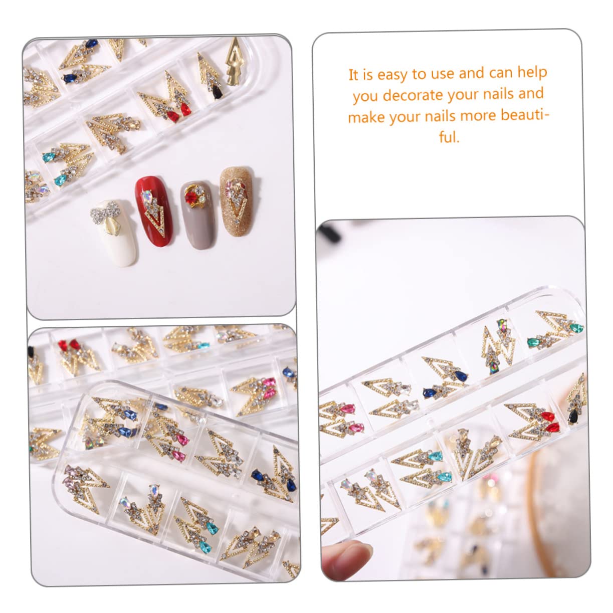 72pezzi Charms Per Unghie Con Rhinestones Decorazioni Per Nail Art Stile Unico e Luminoso Per Unghie Naturali e Artificiali Facili Da Applicare e Condividere Con Amiche