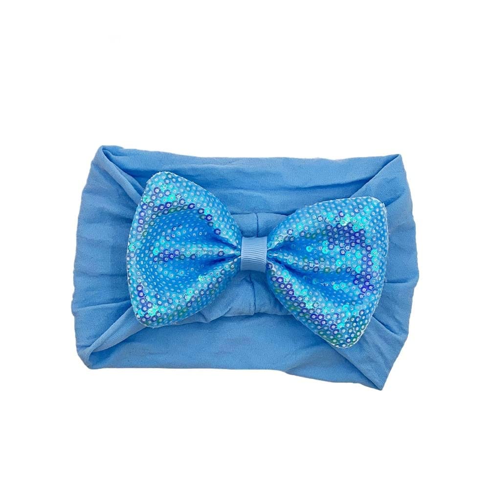 tgc The Girl Cap Baby Sequence Headband – One Size Beautiful & Elegant Design Stretchable Headwear - Perfect Hair Accessories for Baby (Blue)