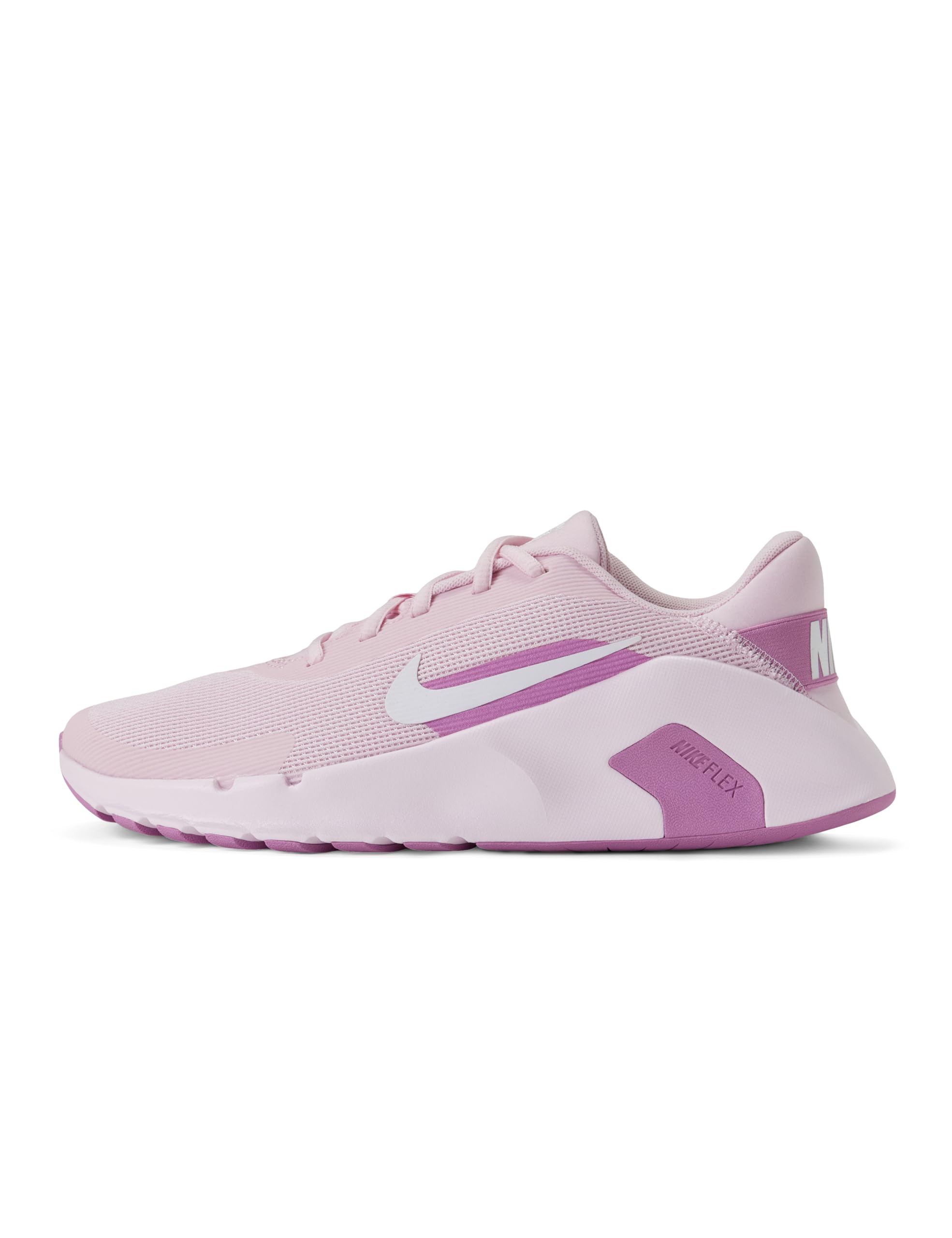 Size 9.5 Nike Women's Flex Train Training/Workout Shoes white /pink 