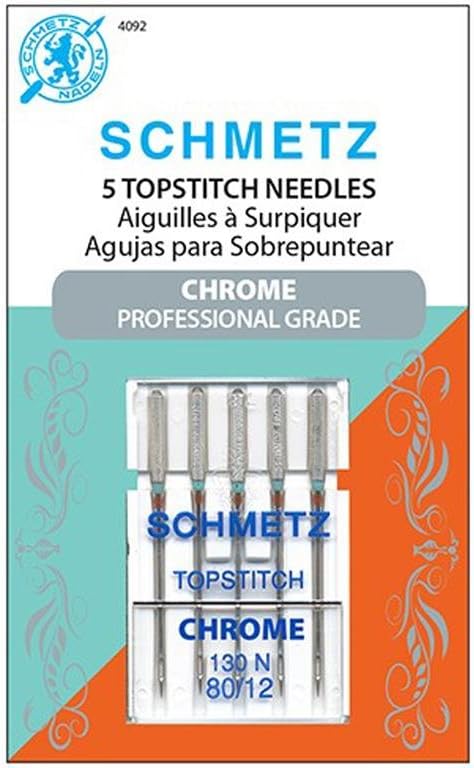 Schmetz SCH4092 Topstitch Size 80/12 Needle Chrome Topstitch