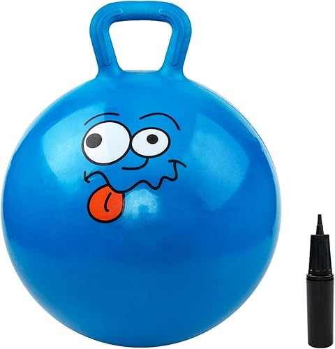 EVERICH TOY Bola de tolva, pelota que rebota con asa, juguetes de salto de 20 pulgadas, juguetes de salto de Hoppity Hop, juguetes para sentarse y