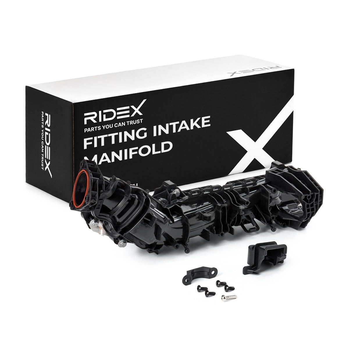 RIDEX 1640F0130 Raccordo Collettore aspirazione con guarnizioni senza regolatore/attuatore con bulloni/viti Centralina/Software va imparato/aggiornato Compatibilità con BMW X1 F48