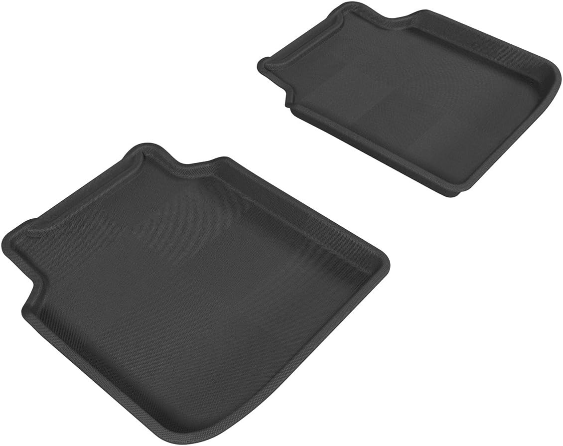 3D MAXpider Custom Fit Kagu Floor Mat (Black) Compatible with BMW 7 Series Li (F02) RWD 2009-2012 - Full Set