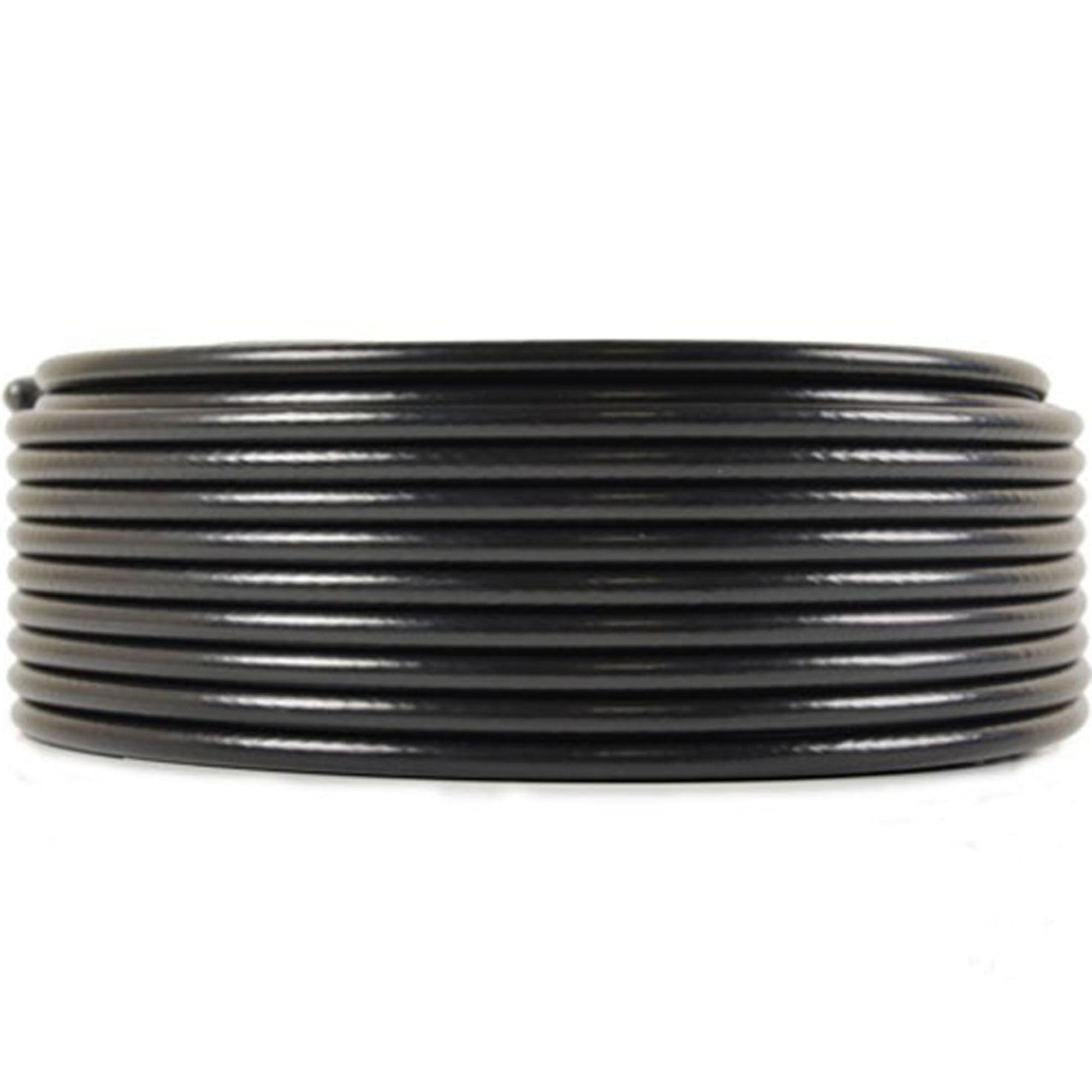 PremiumX 50m DELUXE PRO Koaxial Kabel Schwarz 135dB 5-Fach geschirmt reines Kupfer SAT Antennenkabel 10x F-Stecker