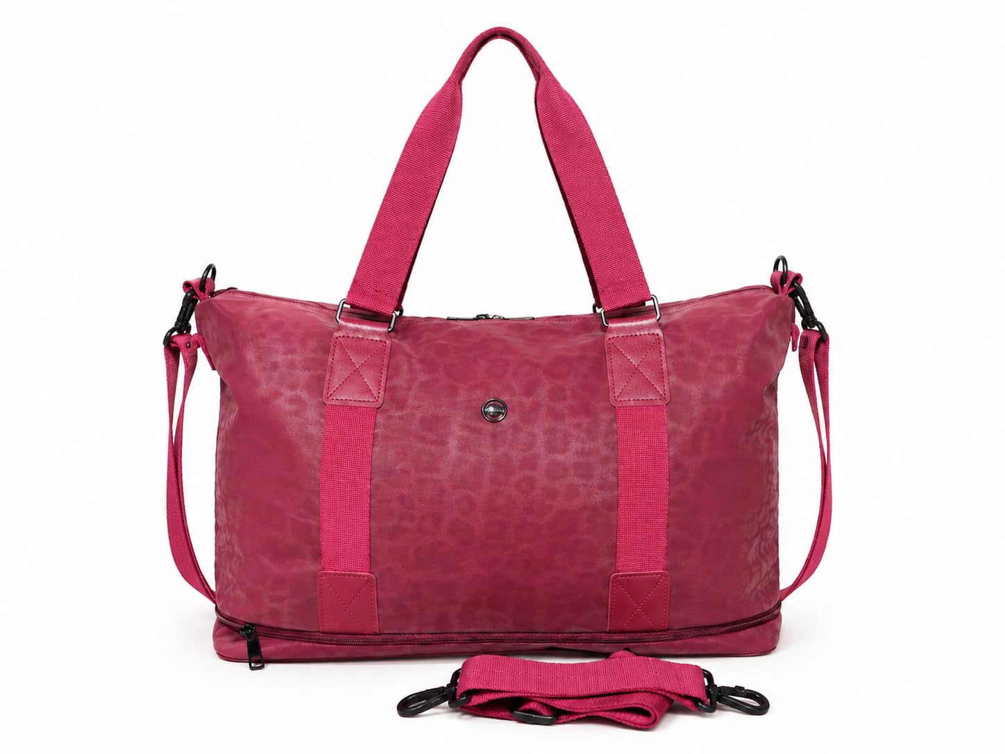 Weekender Travel Duffle Bag,Cabin Luggage with Expandable Bottom| Water Resistant, Lightweight, Detachable Shoulder Strap, Spacious Main Compartment, Travel, Gym, Sports (Red)-image-13