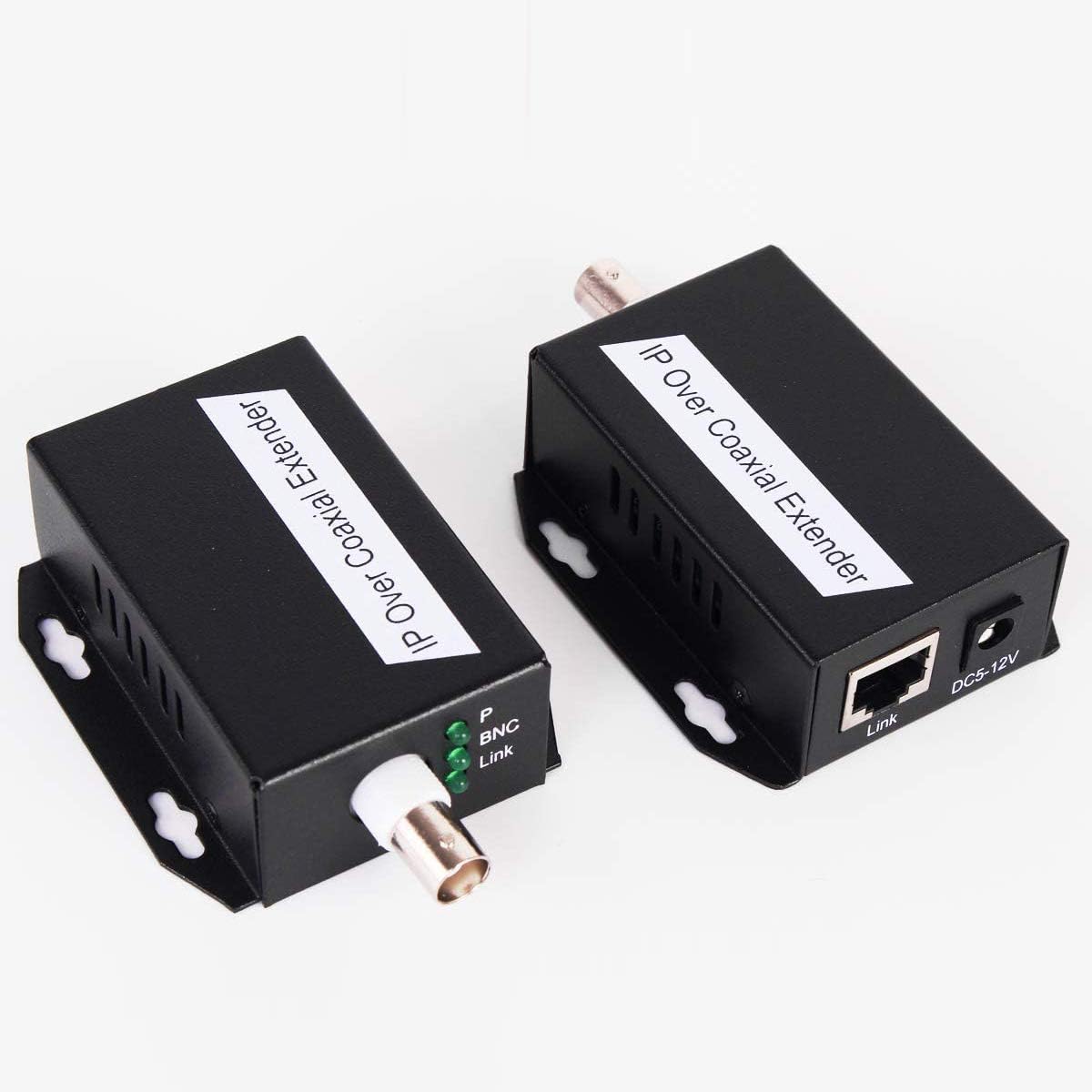 GESD IP Video Extender Kit BNC to Ethernet Converter Data Transmission Over RG59 Coaxial Up to 6560ft(2000m) EOC Converter Set for Upgrading Analog Surveillance System to IP Security CCTV Cameras
