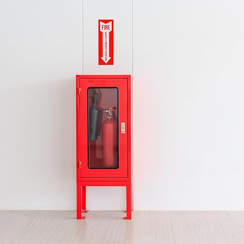 Miniatura 6 de Fasmov Paquete de 10 adhesivos para extintor de incendios en el interior, 5 x 4 pulgadas, rojo sobre blanco