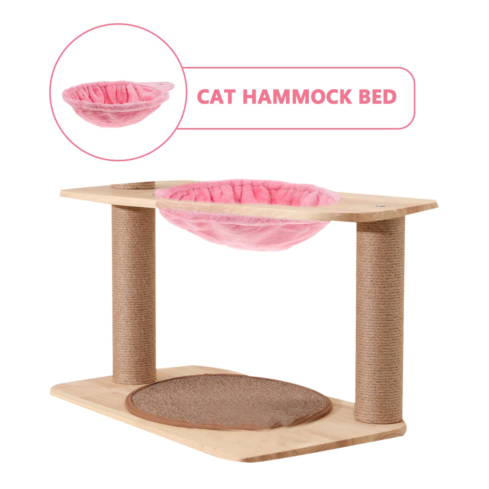 Veemoon Amaca per gatti: nido sospeso in peluche per finestre e tiragraffi - Cesto di ricambio universale per trespoli da arrampicata - Comoda cuccia per gattini da interno