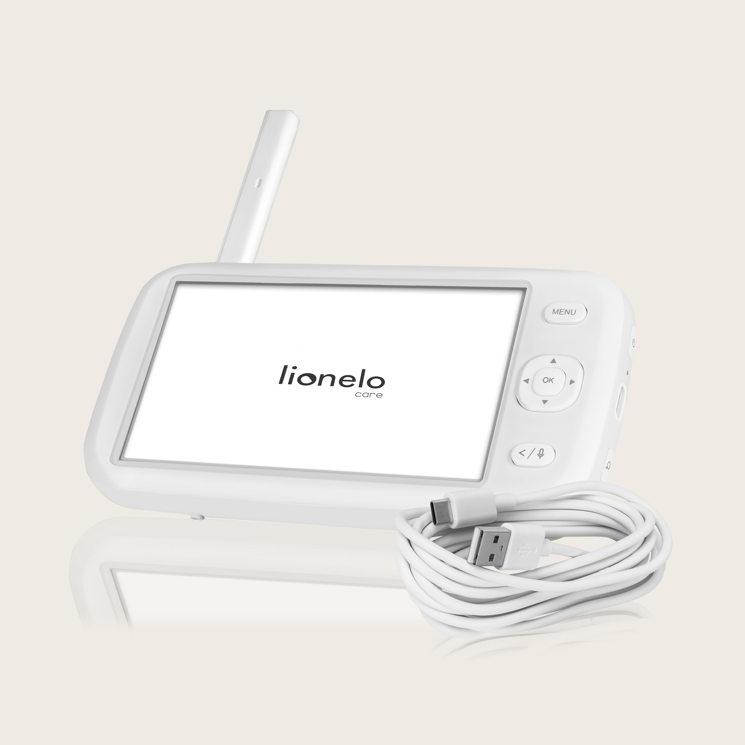 Lionelo Babyline 9.1 Niania Elektroniczna z Obrotową Kamerą 360° Full HD Ekran 5” Zasięg 50m / 300 m Dwustronna Komunikacja, Bateria 8 h Tryb Nocny Funkcja VOX Parowanie do 4 Kamer