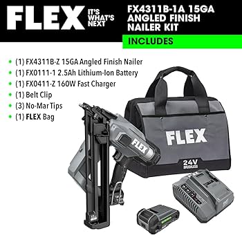 HOLIDAY SLAYER 151 × FLUX PR M FLEX 24V Brushless Cordless 15 Gauge 1-1/4-inch to 2-1/2