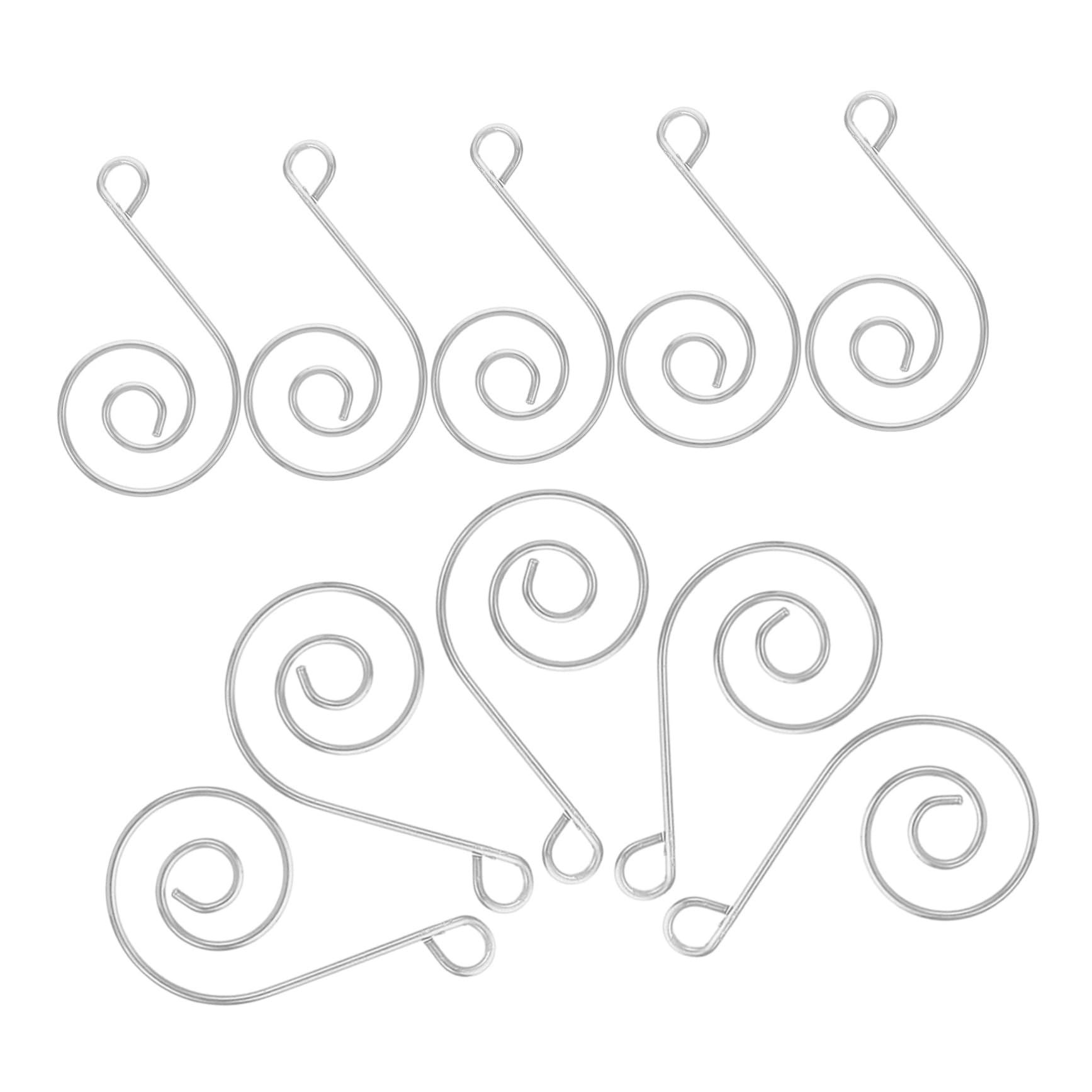 Alipis Elegant Silver Christmas Hangers 50pcs Ornament Hooks Decorative Ornament Hangers for Tree Decorations