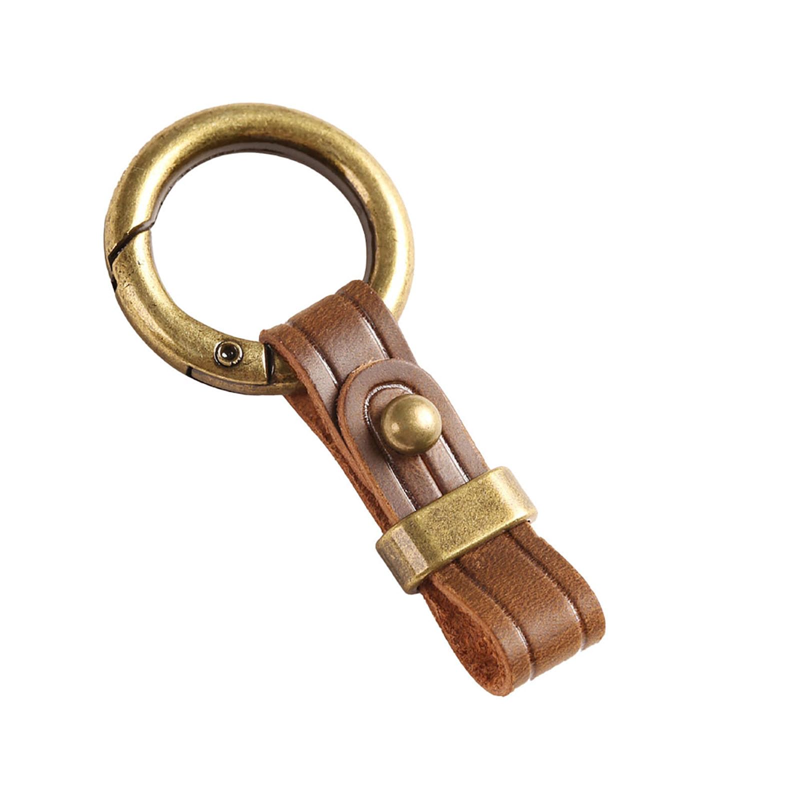 SXZYDDP Car keychain, compatible with Cadillac Lyriq IQ, leather key ring, anti-loss key pendant, car interior accessories