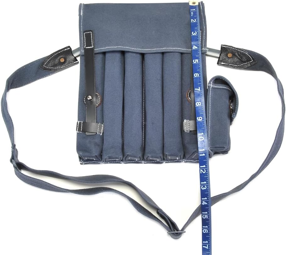WW2 German Fallschirmjäger MP40 Magazine Pouch with Shoulder Strap Luftwaffe Blue