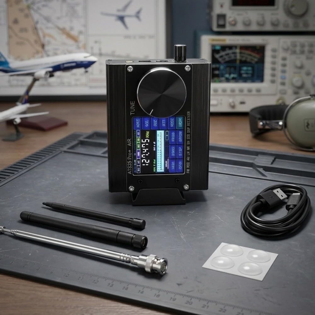 ATS25 para pro+ para receptor de radio de banda de aire 118-136MHz FM SW