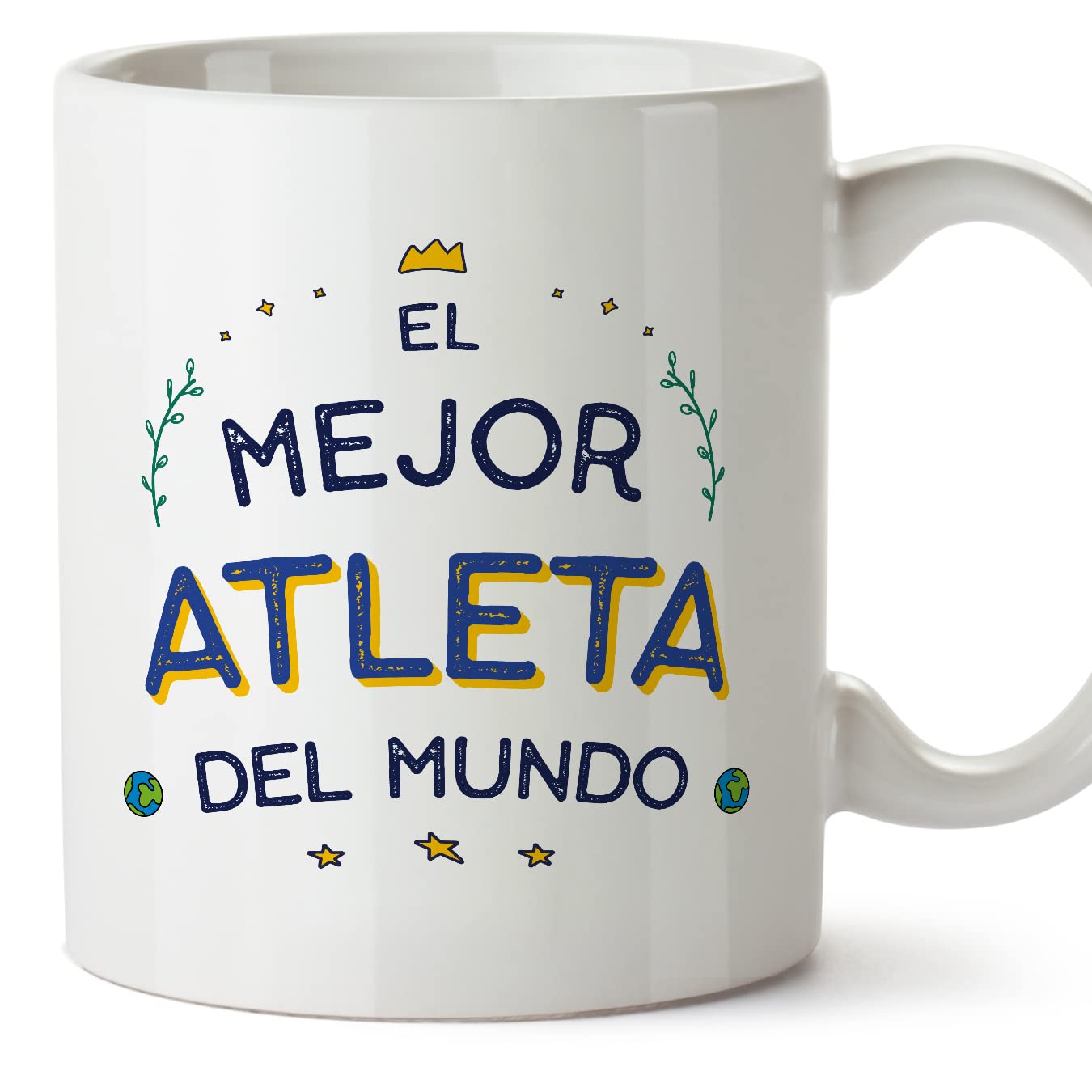 MUGFFINS Athlete Man Mug - in Spanish - Mejor del Mundo - Funny Gift for Colleagues - Ceramic 11oz Mug