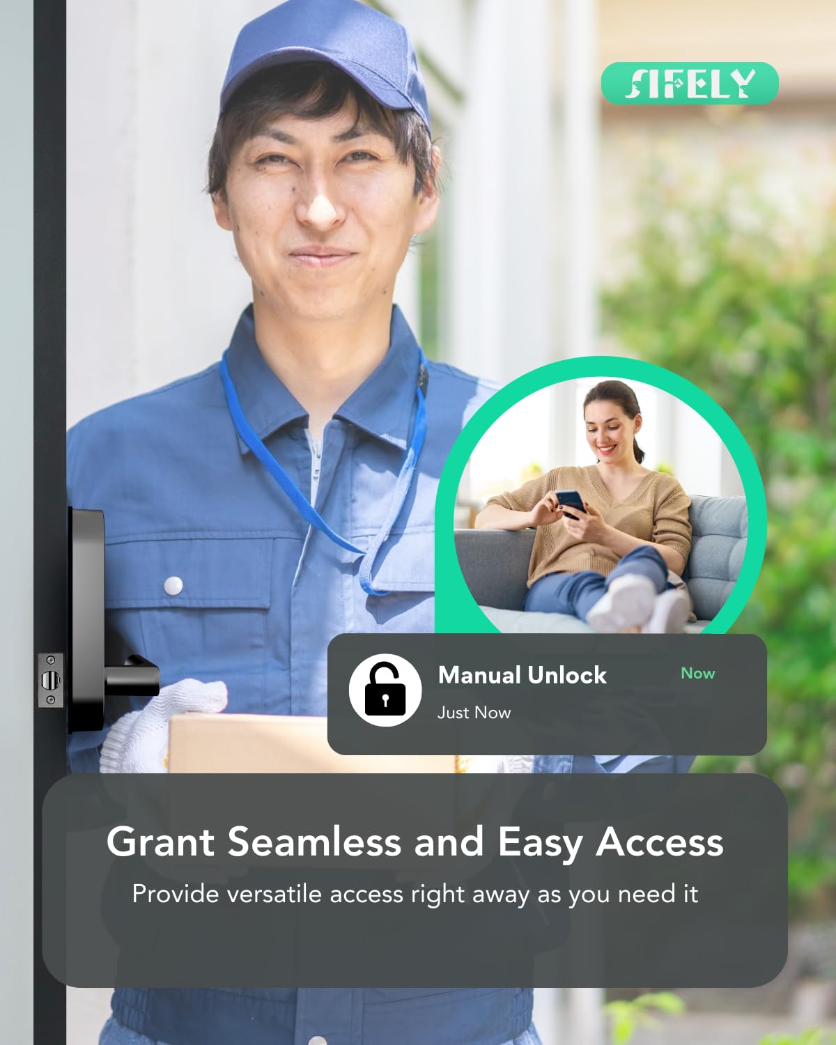 Keyless-Entry Keypad Elektronisches Türschloss: digitales intelligentes Schloss mit Code Passcode, elektrischer Türknauf/Griff, perfekt für Eingangstüren, Schlafzimmertüren (Schwarz, App-Steuerung,