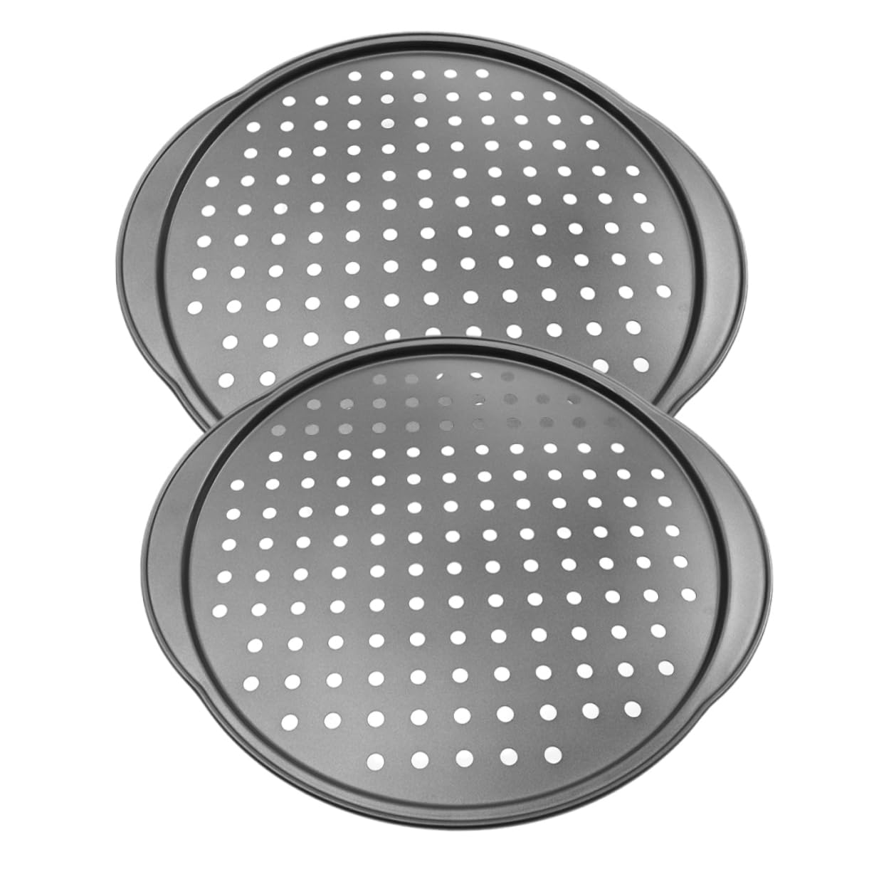 ABOOFAN Perforierte Pizza Backbleche aus Kohlenstoffstahl mit Griff
