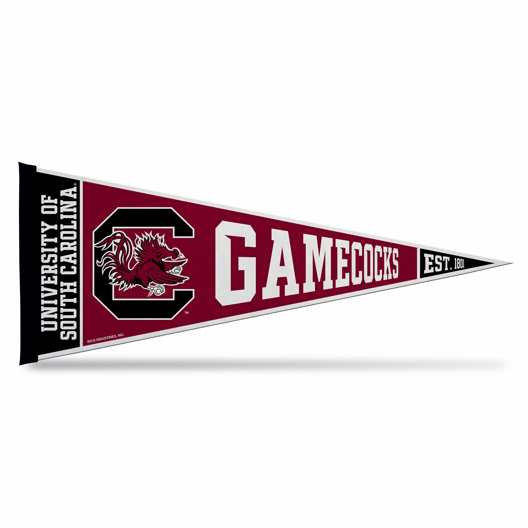 Rico Industries NCAA South Carolina Gamecocks Exclusive 12" x 30" Felt Wall Décor Pennant - Great for Home/Bed Room/Man Cave Décor